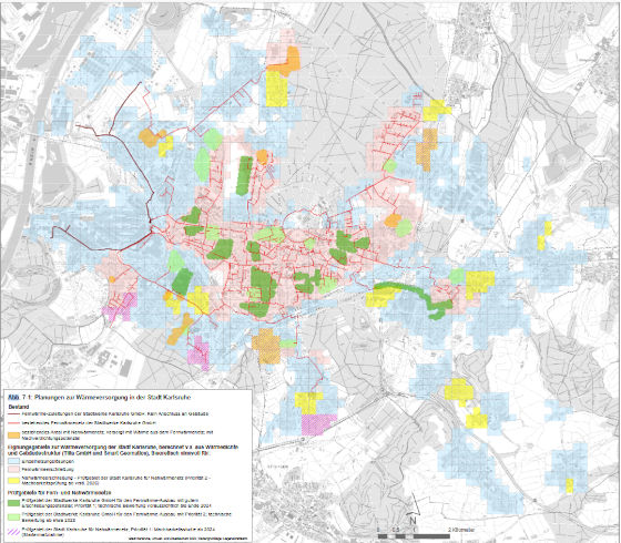 Wärmeplan Stadt Karlsruhe © Stadt Karlsruhe