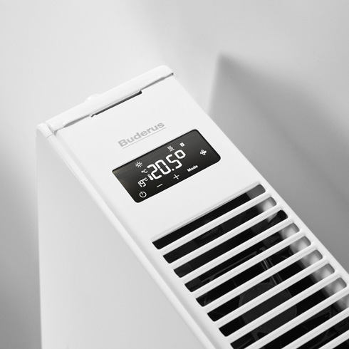 Wärmepumpenheizkörper mit Touch-Display Logatrend VC-Plan WP+ von Buderus © Buderus / Bosch Thermotechnik GmbH Wärmepumpenheizkörper mit Touch-Display Logatrend VC-Plan WP+ von Buderus © Buderus / Bosch Thermotechnik GmbH