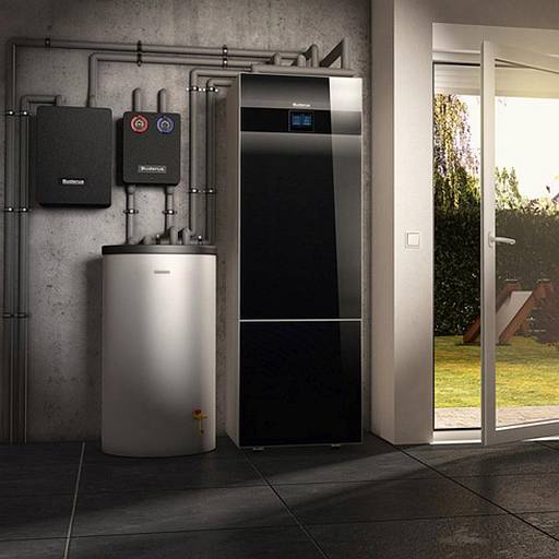 Inverter-geregelte Erdwärmepumpe Logatherm WSW196i(T) im Heizungskeller © Buderus / Bosch Thermotechnik GmbH