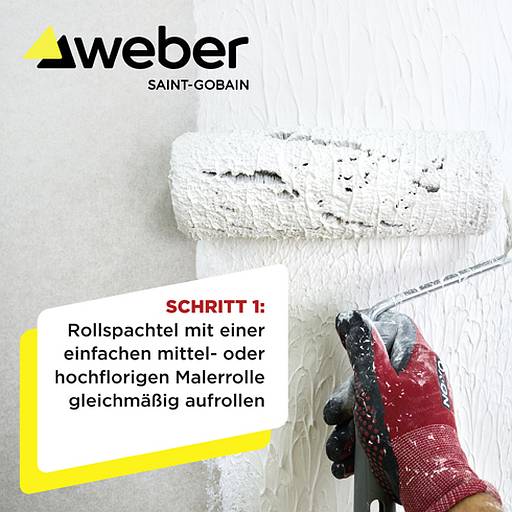 Innenwand glätten mit Rollspachtel?Malerfinish?to?go von Saint-Gobain Weber © Saint-Gobain Weber GmbH Innenwand glätten mit Rollspachtel?Malerfinish?to?go von Saint-Gobain Weber © Saint-Gobain Weber GmbH