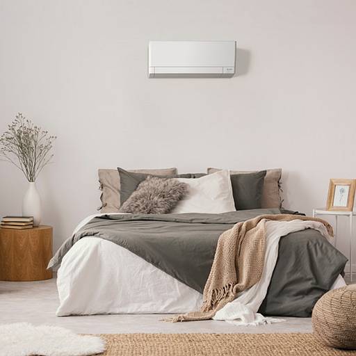 Schlafzimmer mit Klima-Wandgerät MSZ-AY von Mitsubishi Electric © Mitsubishi Electric Europe B.V.