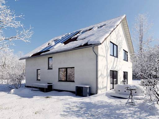 Wärmepumpe im Winter bei Schnee &copy; BWP / Wolf GmbH